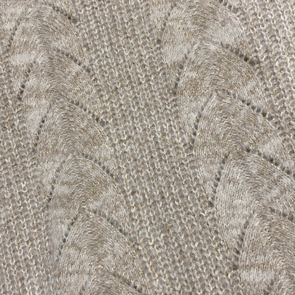 Kori America cream beige pull over knit poncho cover sweater mock neck sz S/M - Picture 6 of 7